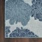 Nourison Garden Oasis Floral Blue 5" x 7" Indoor/Outdoor Area Rug, , large