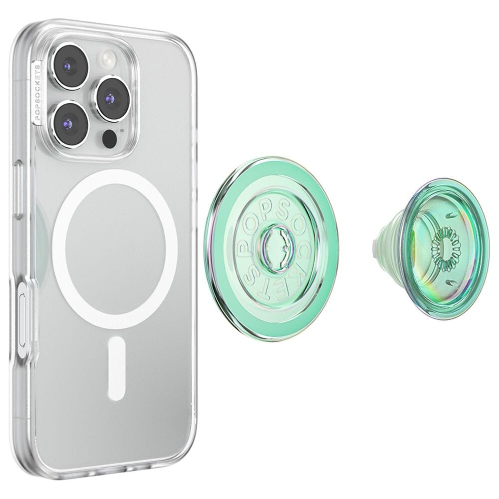 PopSockets MagSafe Circle PopGrip in Iridescent Turqoise, , large