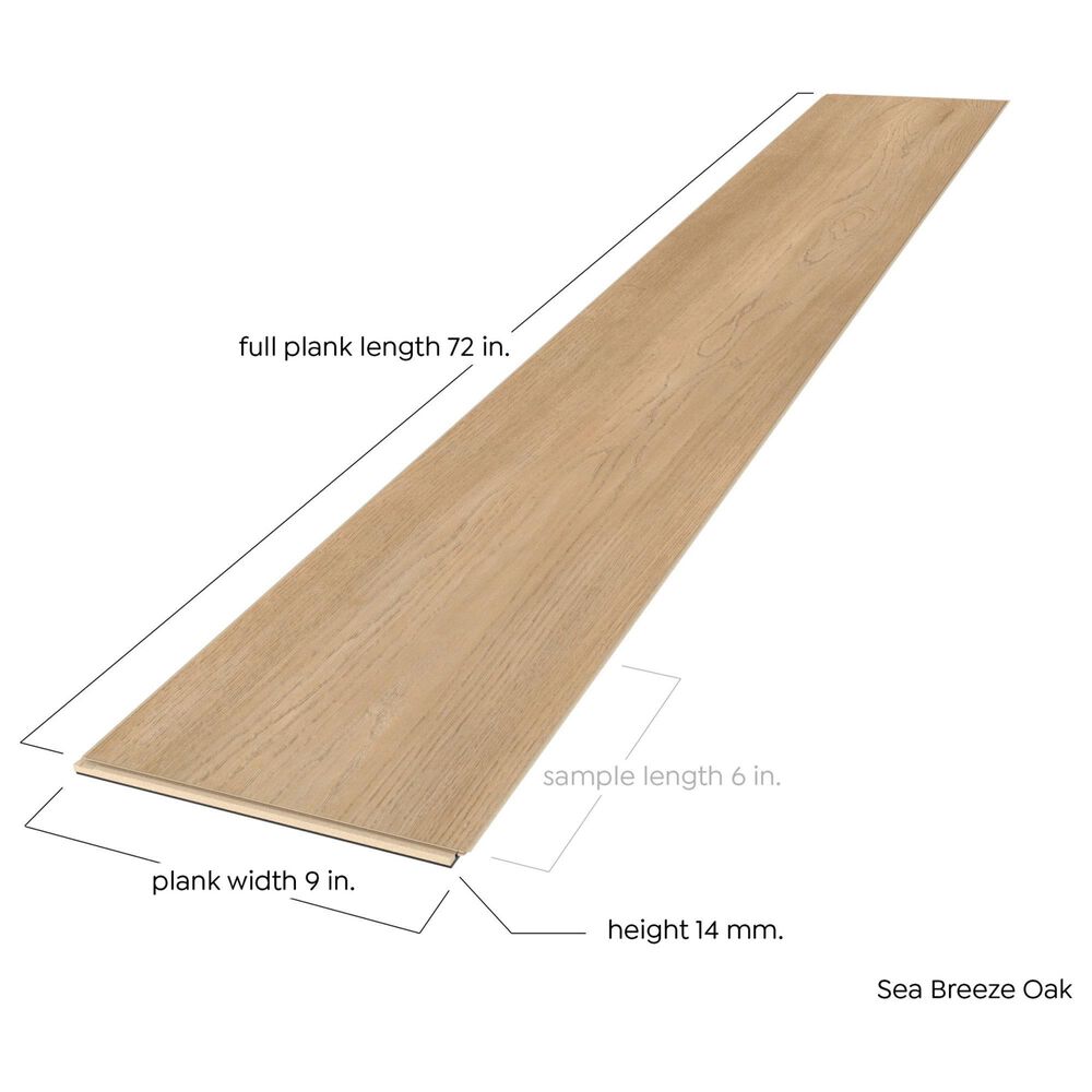 Cali Flooring Longboard Icons Sea Breeze Oak 9" x 72" Luxury Vinyl Plank, , large