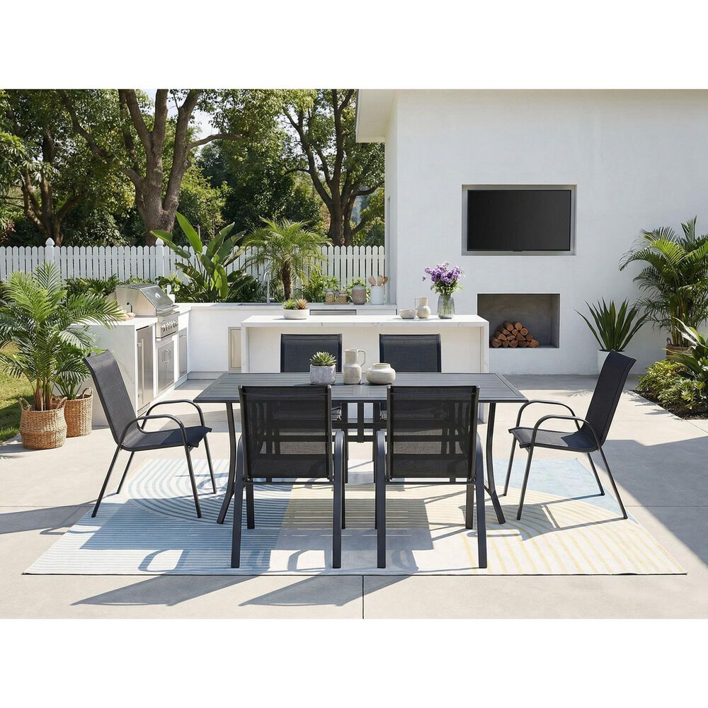 Redline Creation Inc. 7-Piece Patio Dining Set in Black, , large