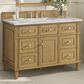 James Martin Vanities Lorelai 48" Single Vanity in Light Natural Oak with 3 CM Carrara White Marble Top, , large