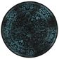 Safavieh Adirondack ADR109K 6" Round Black and Teal Area Rug, , large