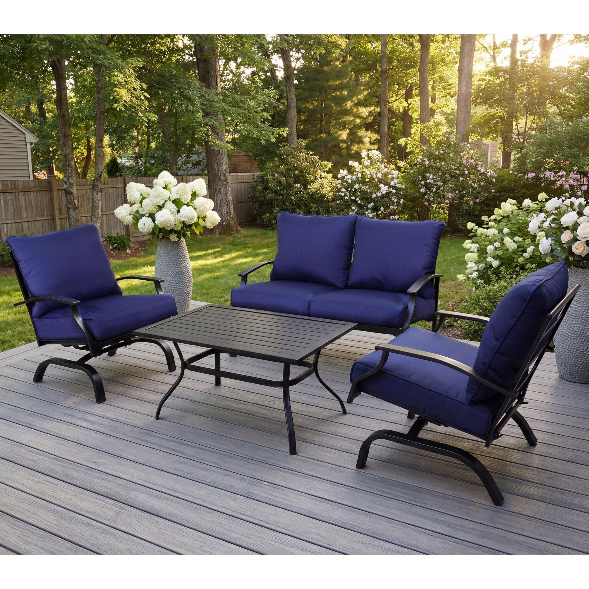 Global Note Collections Harvard 4-Piece Conversation Set in Blazer