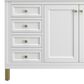 James Martin Vanities Chicago 60" Single Bathroom Vanity in Glossy White with 3 cm Lime Delight Quartz Top and Rectangular Sink, , large