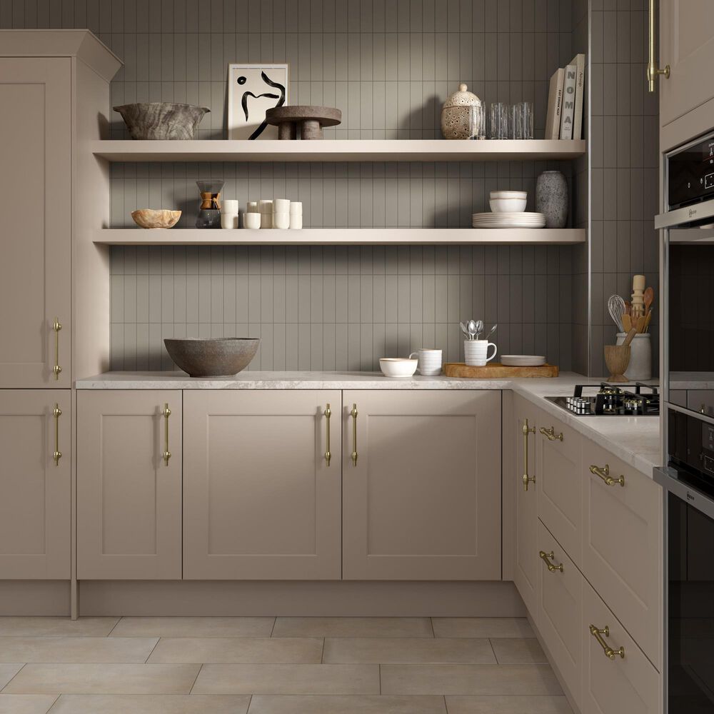Emser Catch Taupe 2&quot; x 8&quot; Matte Ceramic Tile, , large