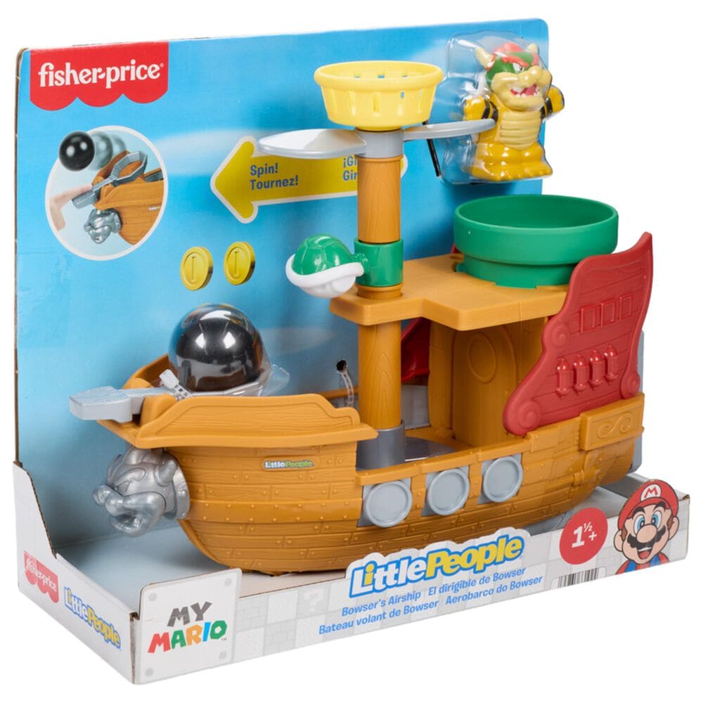 Fisher Price My Mario Bowser's Airship Playset with Figure, , large