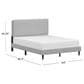 Richlands Furniture Emslie Queen Platform Bed with Light Gray Upholstery in Black, , large
