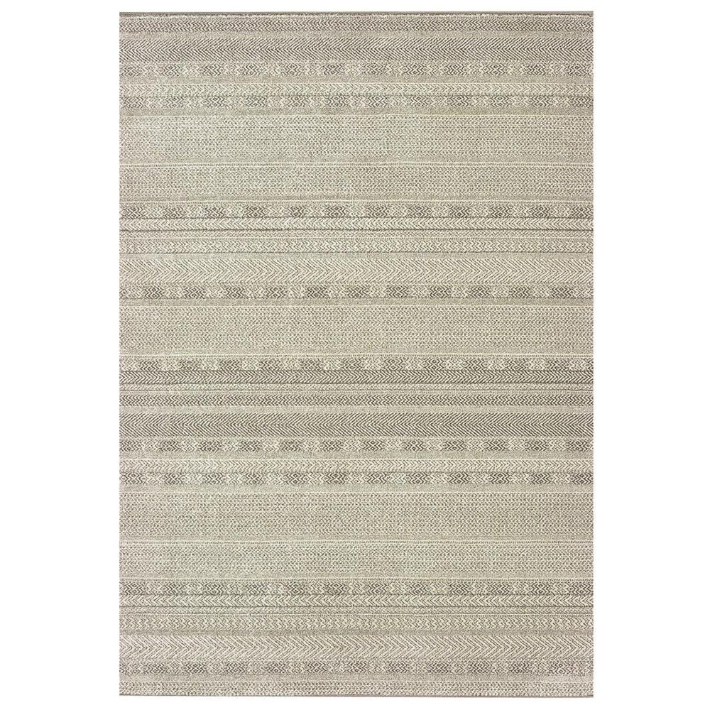 Oriental Weavers Richmond 801H3 6"7" x 9"6" Ivory and Brown Area Rug, , large