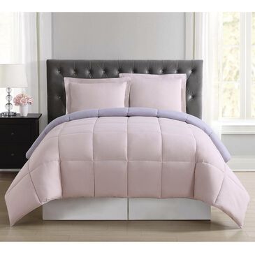 Pem America Truly Soft Everyday 3-Piece Full/Queen Reversible Comforter Set in Blush and Lavender, , large