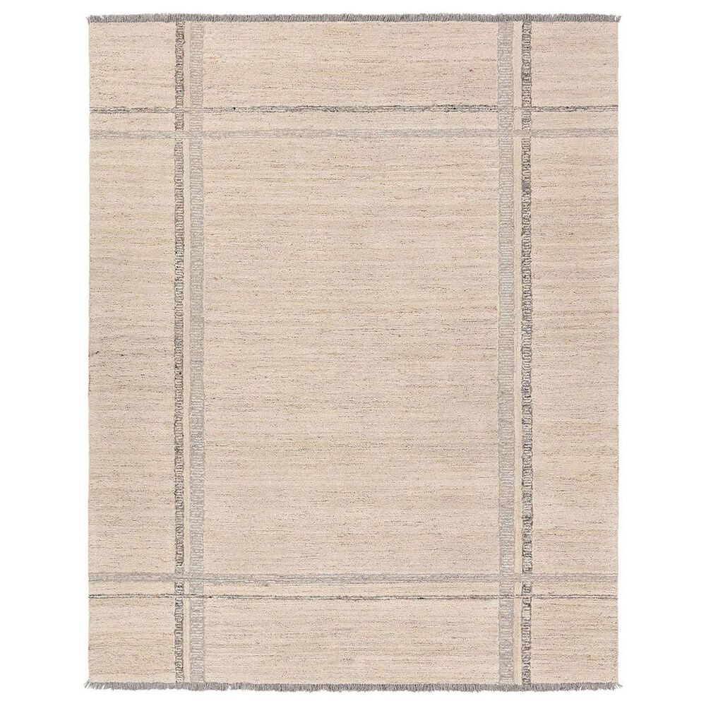 Jaipur Hadi Bilal 9" x 12" Pumice Stone, Humus, Frozen Dew, Fog and Almond Milk Area Rug, , large
