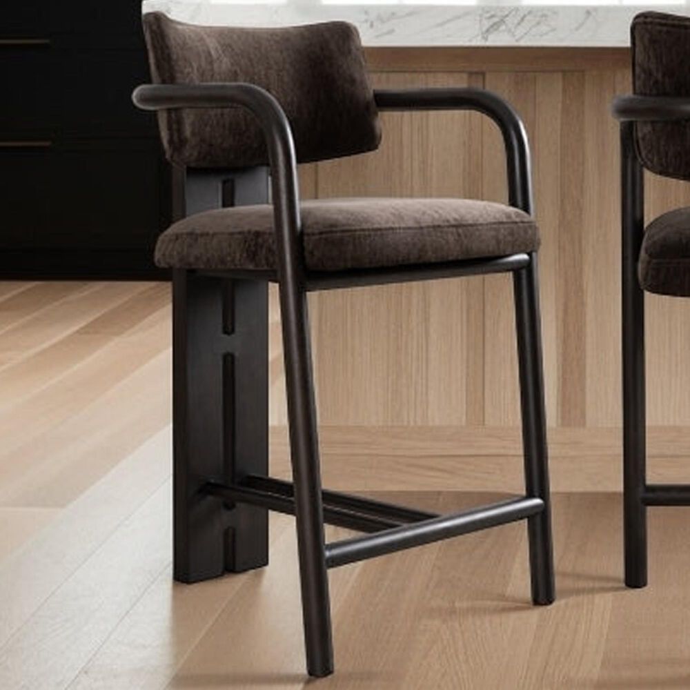 Armen Living Aaliyah 26" Counter Height Stool in Espresso, , large
