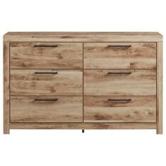 Ashley Hyanna 6-Drawer Dresser in Golden Rustic