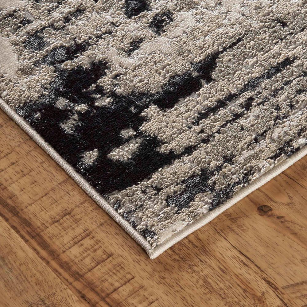 Feizy Micah 8&#39; x 10&#39; Black and Silver Area Rug, , large