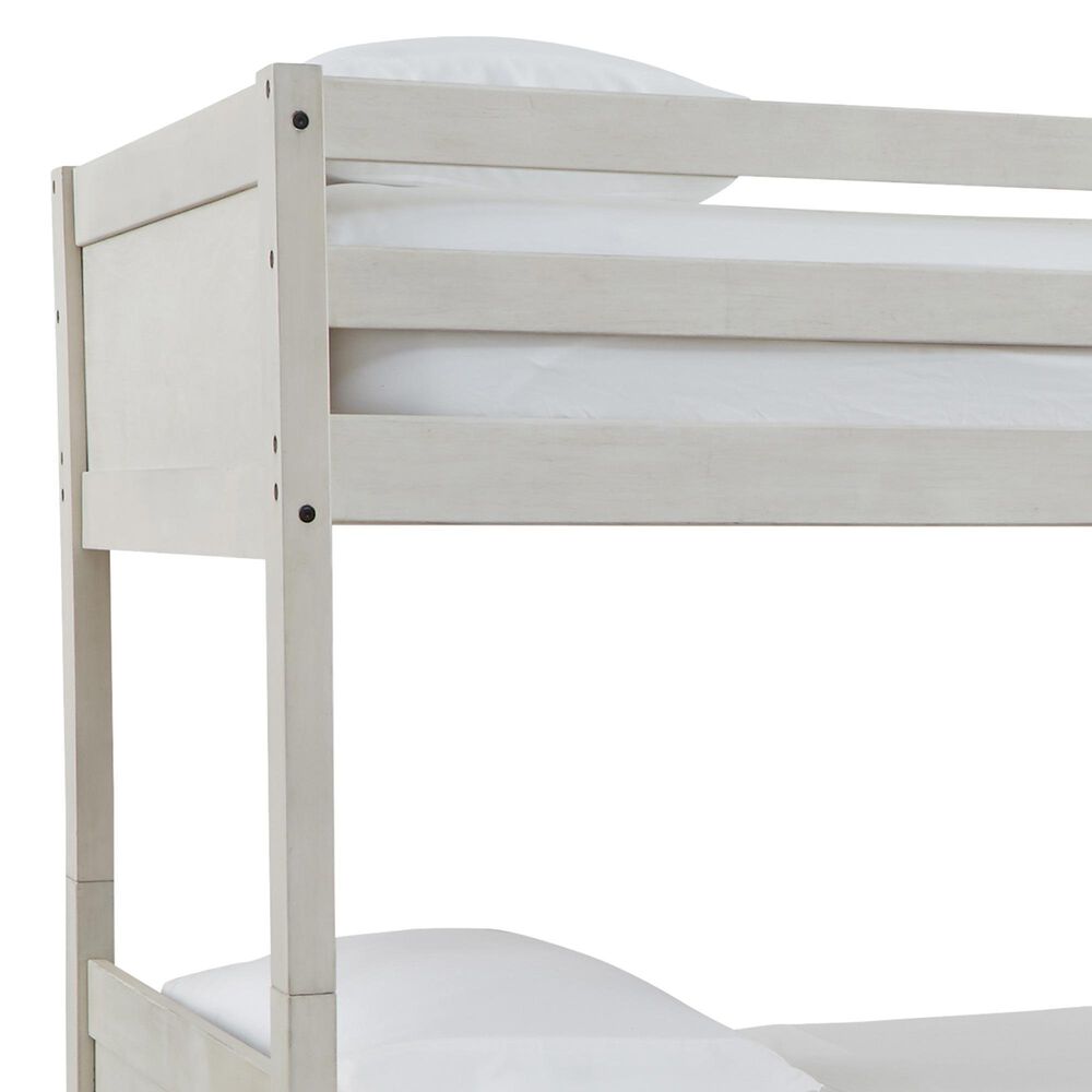 Ashley Robbinsdale Twin over Twin Bunk Bed with Ladder in Antique White, , large