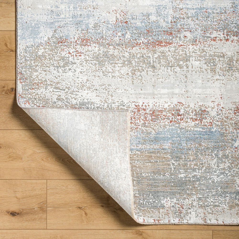 Surya Brunswick 2'7" x 10' Blue, Taupe, Cream, Tan, Seafoam and Gray Runner, , large