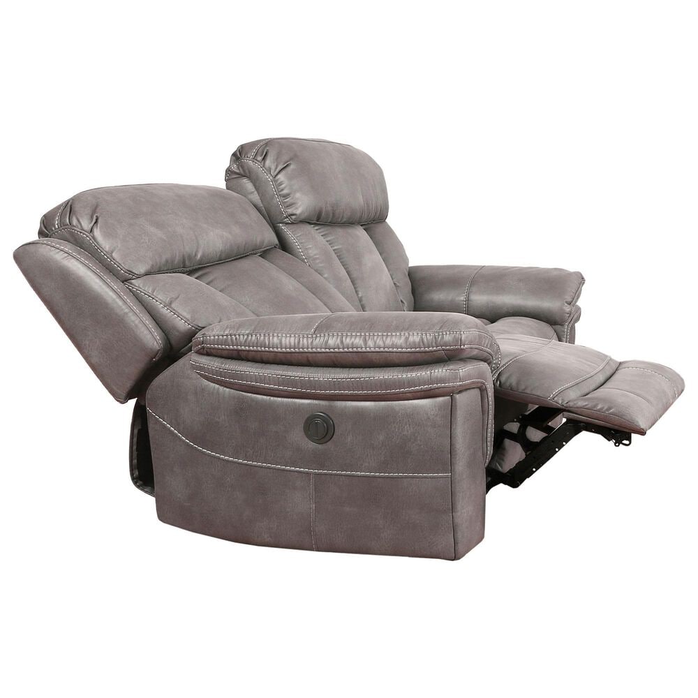 Blue River Estelle Power Reclining Loveseat in Gunmetal, , large