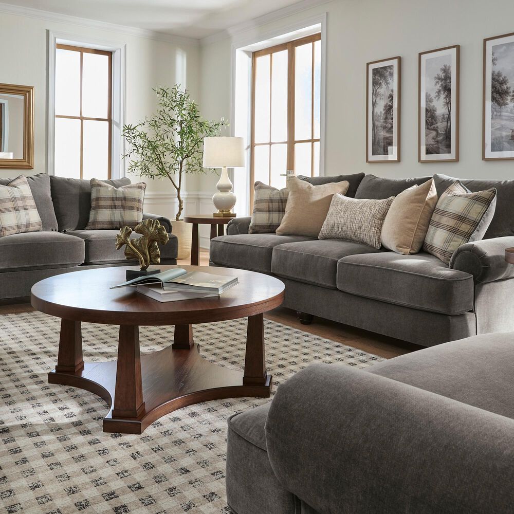Ashley Tallow Creek Stationary Queen Sleeper Sofa in Shadow Velvet, , large