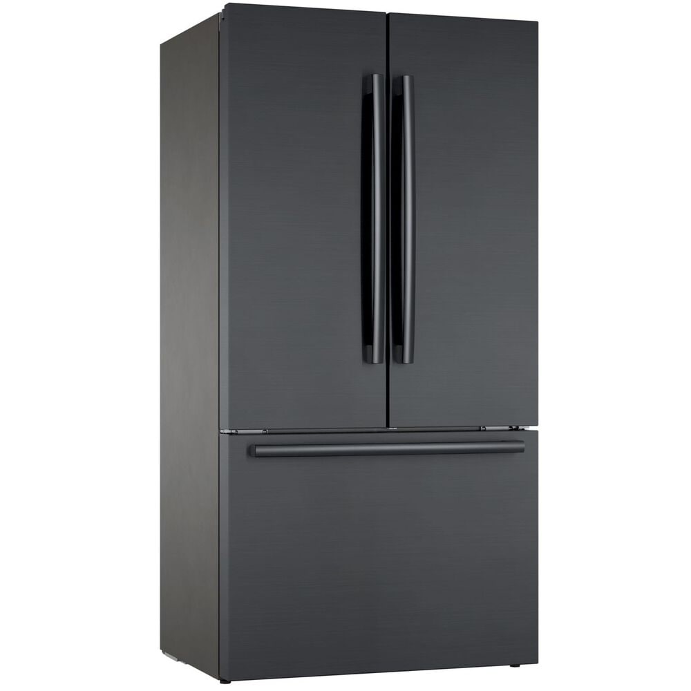 Bosch 36" French Door Bottom Freezer in Black Stainless Steel, , large