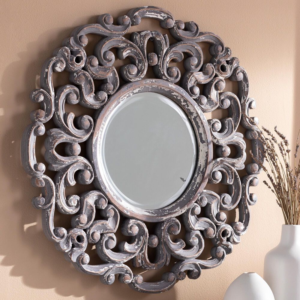 Surya Inc Urvashi Wall Mirror in Antique Gray, , large