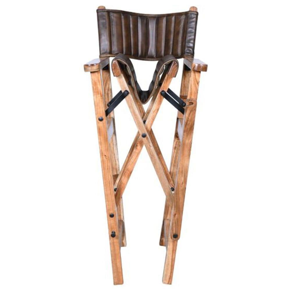 Home Trends &amp; Design Solid Oak Folding Counter Stool in Antique Whiskey, , large