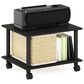 HOMLUX Medium Home Office Under Desk Printer Stand in Espresso and Black, , large