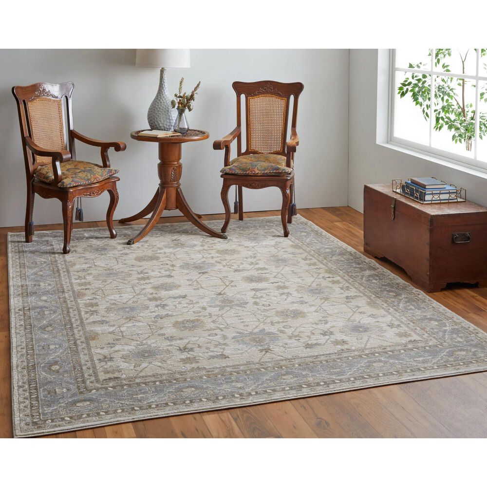 Feizy Celene 39KVF 7&#39;9&quot; x 10&#39; Beige and Gray Area Rug, , large