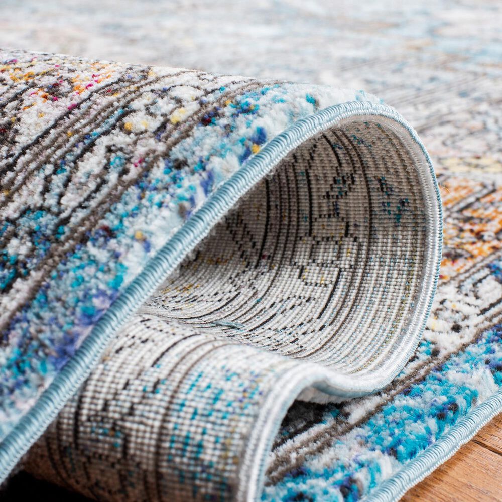 Safavieh Aria 2&#39; x 8&#39; Turquoise and Light Orange Runner, , large