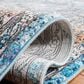 Safavieh Aria 2" x 8" Turquoise and Light Orange Runner, , large