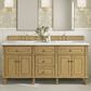 James Martin Vanities Lorelai 72" Double Vanity in Light Natural Oak with 3 cm Ethereal Noctis Quartz Top, , large