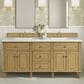 James Martin Vanities Lorelai 72" Double Vanity in Light Natural Oak with 3 cm Ethereal Noctis Quartz Top, , large