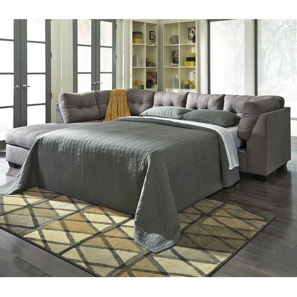 Signature Design by Ashley Maier 2-Piece Left Facing Full Sleeper Sectional in Charcoal, , large