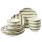 Gibson Homewares Kenwood Shores 12-Piece Dinnerware Set in Green Striped, , large
