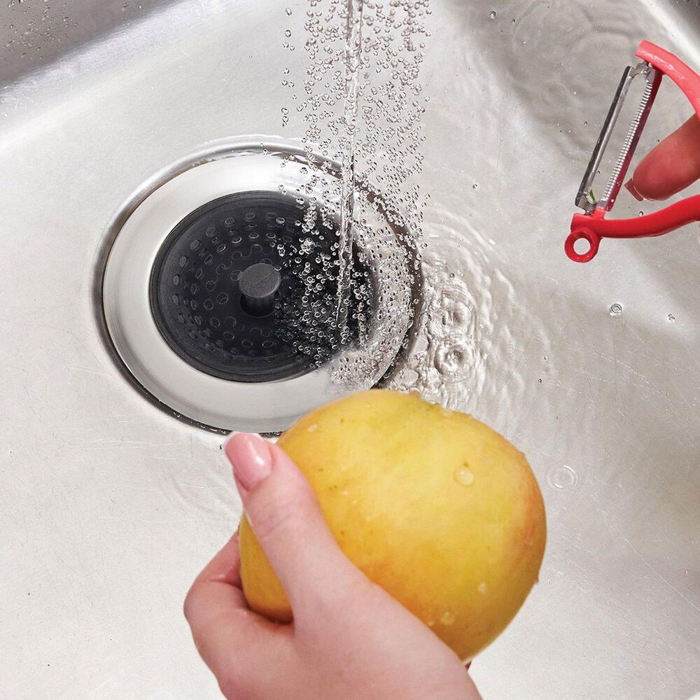 HIC Kitchen EZ Clean Sink Strainer in Silver, , large