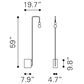 Zuo Modern Lancia Floor Lamp in Black and White Marble, , large