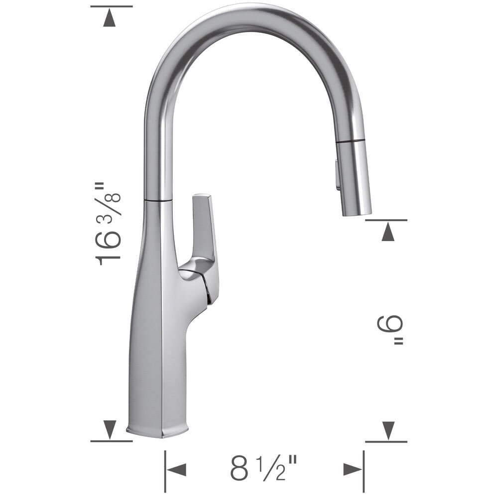 Blanco Rivana Pull-Down Kitchen Faucet in PVD Steel, , large