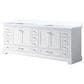 Lexora Home Dukes 84" Double Bathroom Vanity in White with 2 cm White Cultured Marble Top and Rectangular Sinks, , large