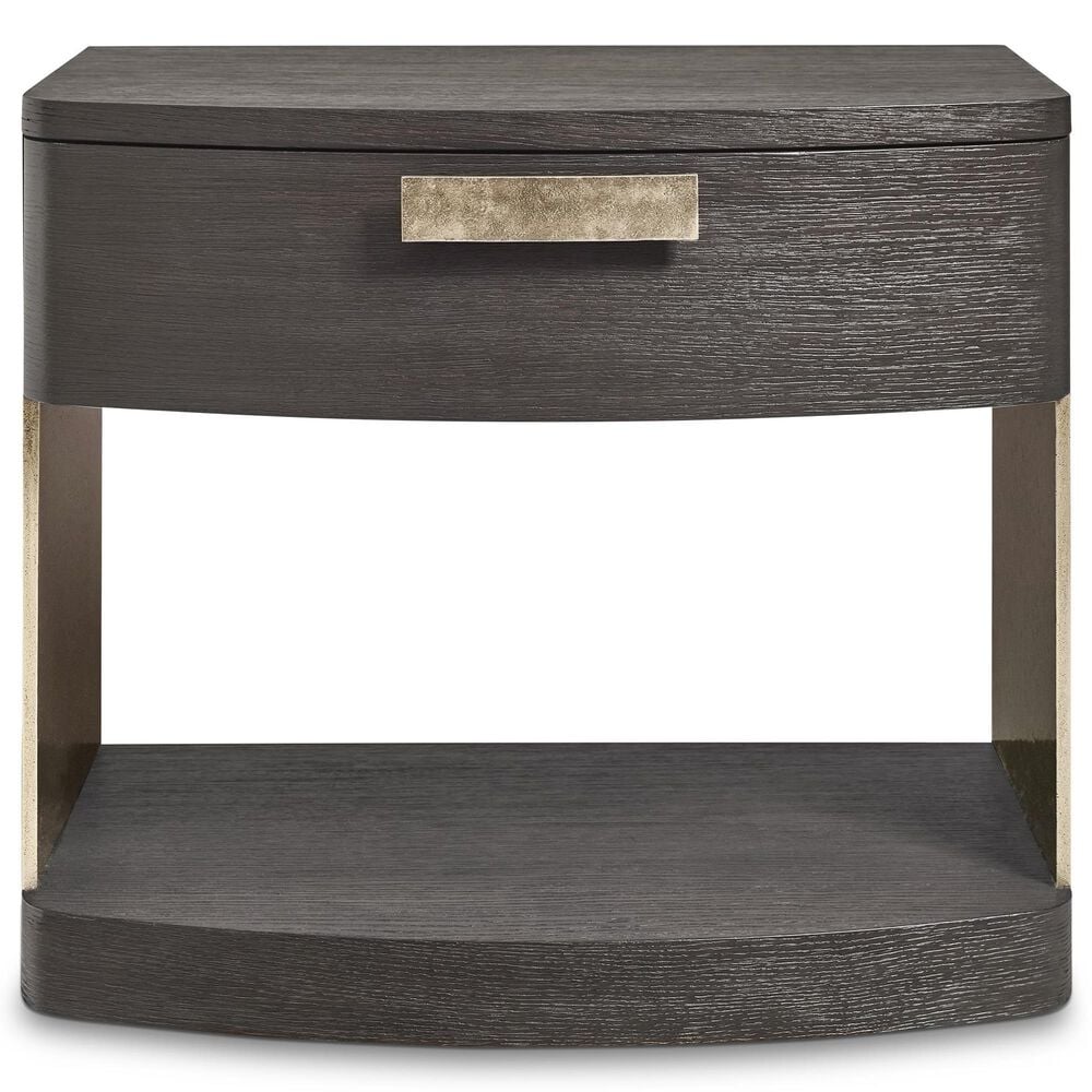 Bernhardt Geneve 1 Drawer Nightstand in Robor and Ferrum with AC Outlets and USB Ports, , large