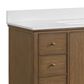 37B Heston 48" Single Bathroom Vanity in Kona with White Composite Stone Top and Backsplash, , large
