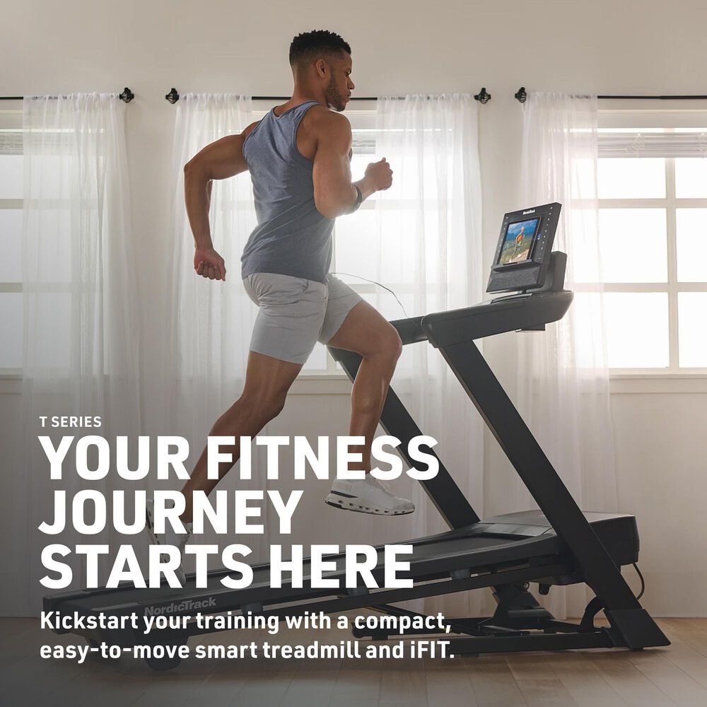 NordicTrack T Series 8 Folding Treadmill with iFIT, , large