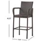 Hearth and Haven Littleton Outdoor Bar Stool in Brown (Set of 2), , large