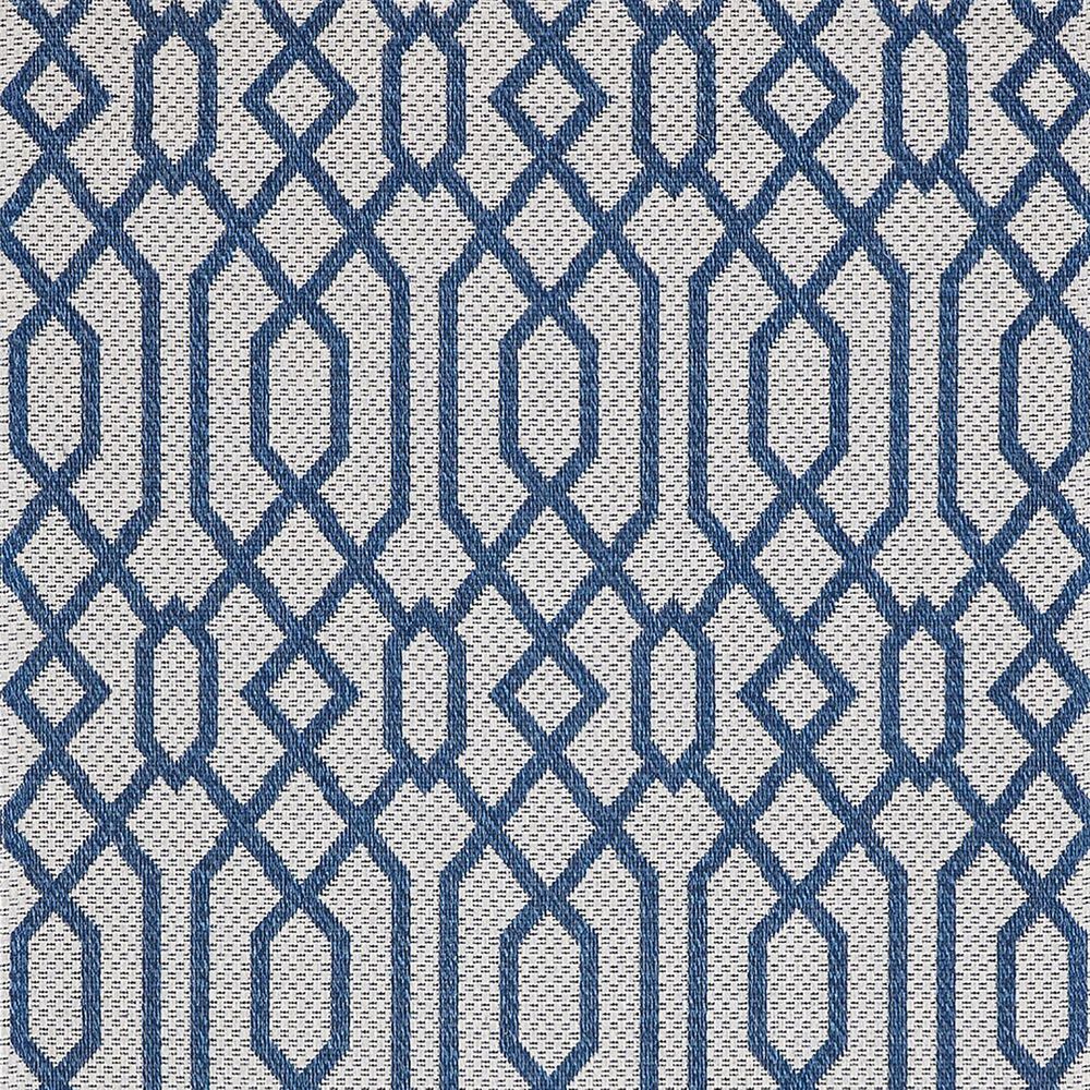Safavieh Martha Stewart Cotton MSR421M 2&#39; x 8&#39; Blue and Grey Runner, , large