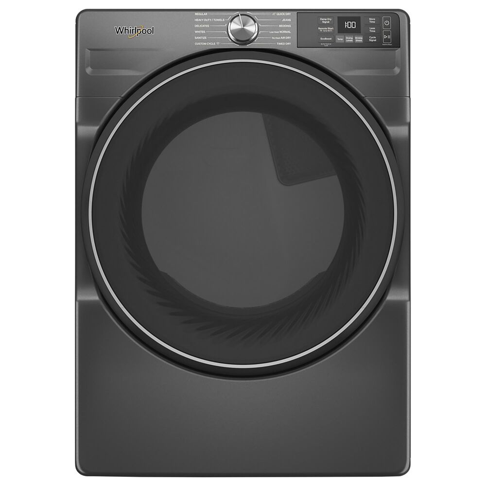 Whirlpool 7.4 cu. ft. Smart Front Load Electric Dryer with Wrinkle Shield Option in Volcano Black, , large
