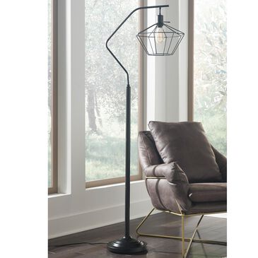 Signature Design by Ashley Makeika Metal Floor Lamp in Black, , large