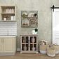 Maple and Jade 32" x 32" Wall Shelf in Charcoal Grey and Natural Brown, , large