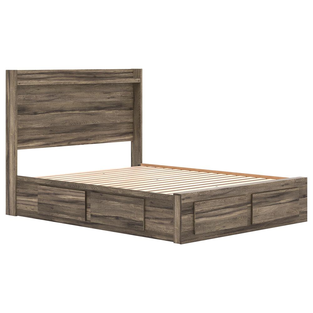 Ashley Elbrin Queen Storage Bed in Weathered Brown, , large