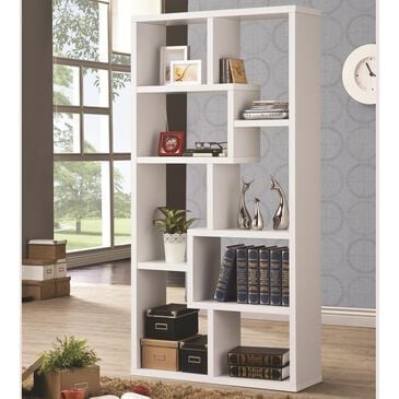 Living Essentials Multiple Cubed Rectangular Bookshelf in White, , large