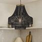 Creative Coop Riley 1-Light Chandelier with Black Shade, , large