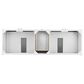 James Martin Vanities Chicago 72" Double Bathroom Vanity in Glossy White with 3 cm Carrara White Marble Top and Rectangular Sinks, , large