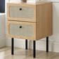 Modway Chaucer 2 Drawer Nightstand in Oak, , large
