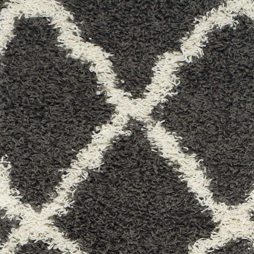 Safavieh Dallas Shag SGD257A-28 2&#39;3&quot; x 8&#39; Dark Grey/Ivory Runner, , large